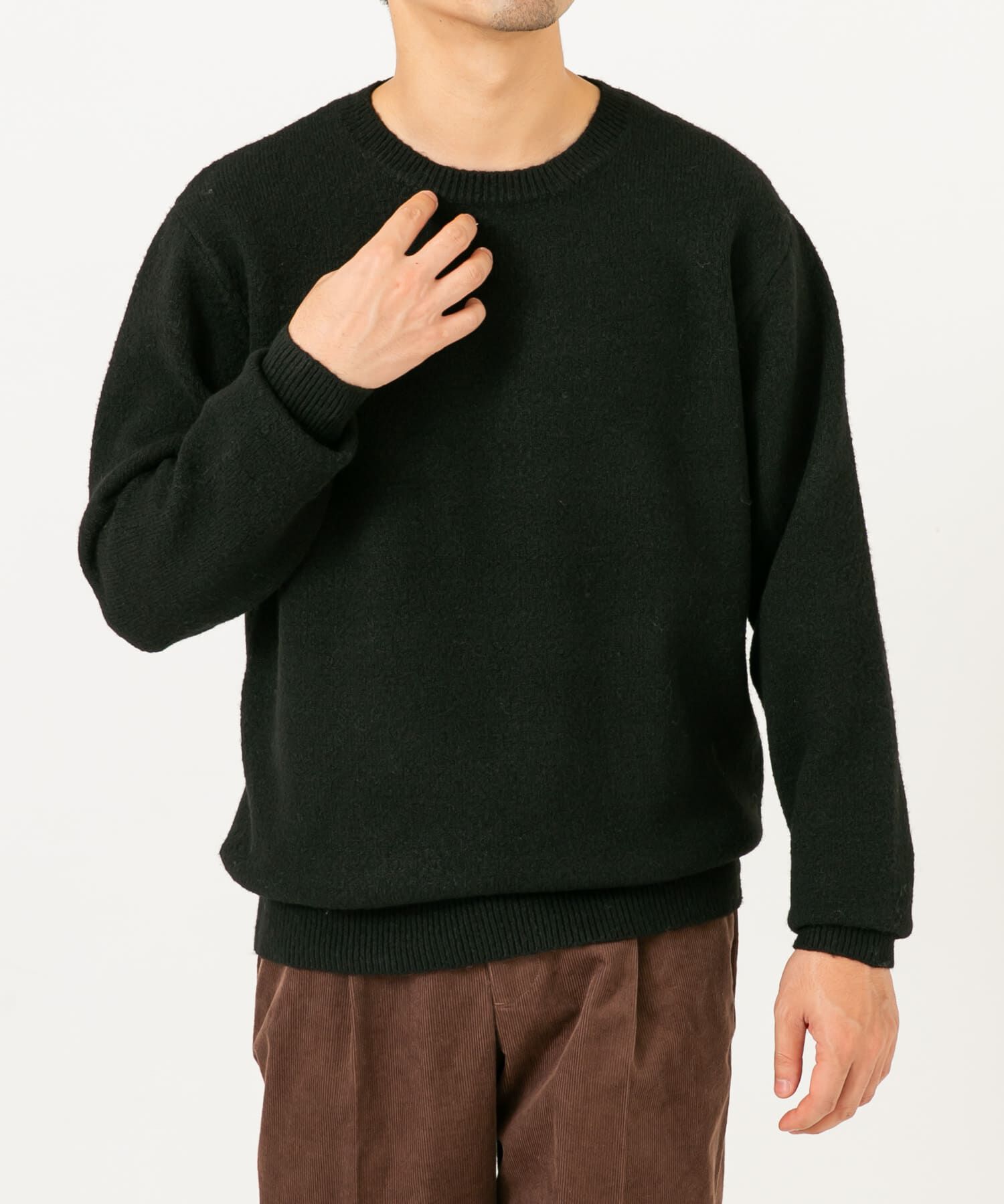 URBAN RESEARCH ROSSO「ブークレストレッチクルーニット」|ニット・セーター|