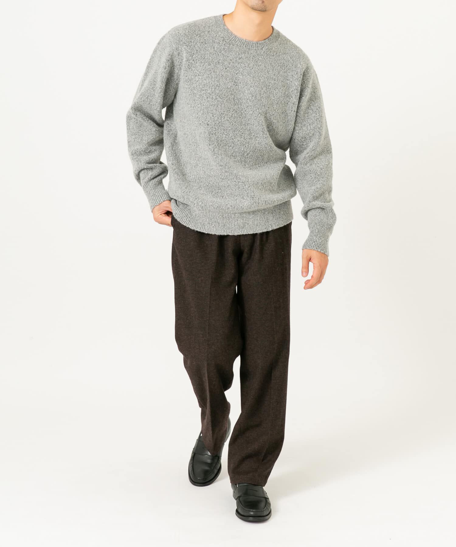 URBAN RESEARCH ROSSO「ブークレストレッチクルーニット」|ニット・セーター|