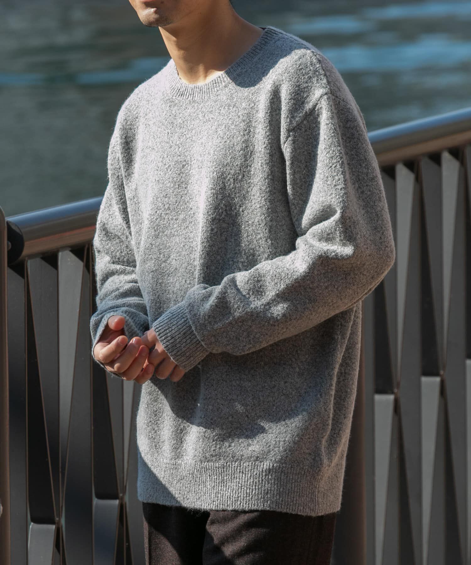 URBAN RESEARCH ROSSO「ブークレストレッチクルーニット」|ニット・セーター|