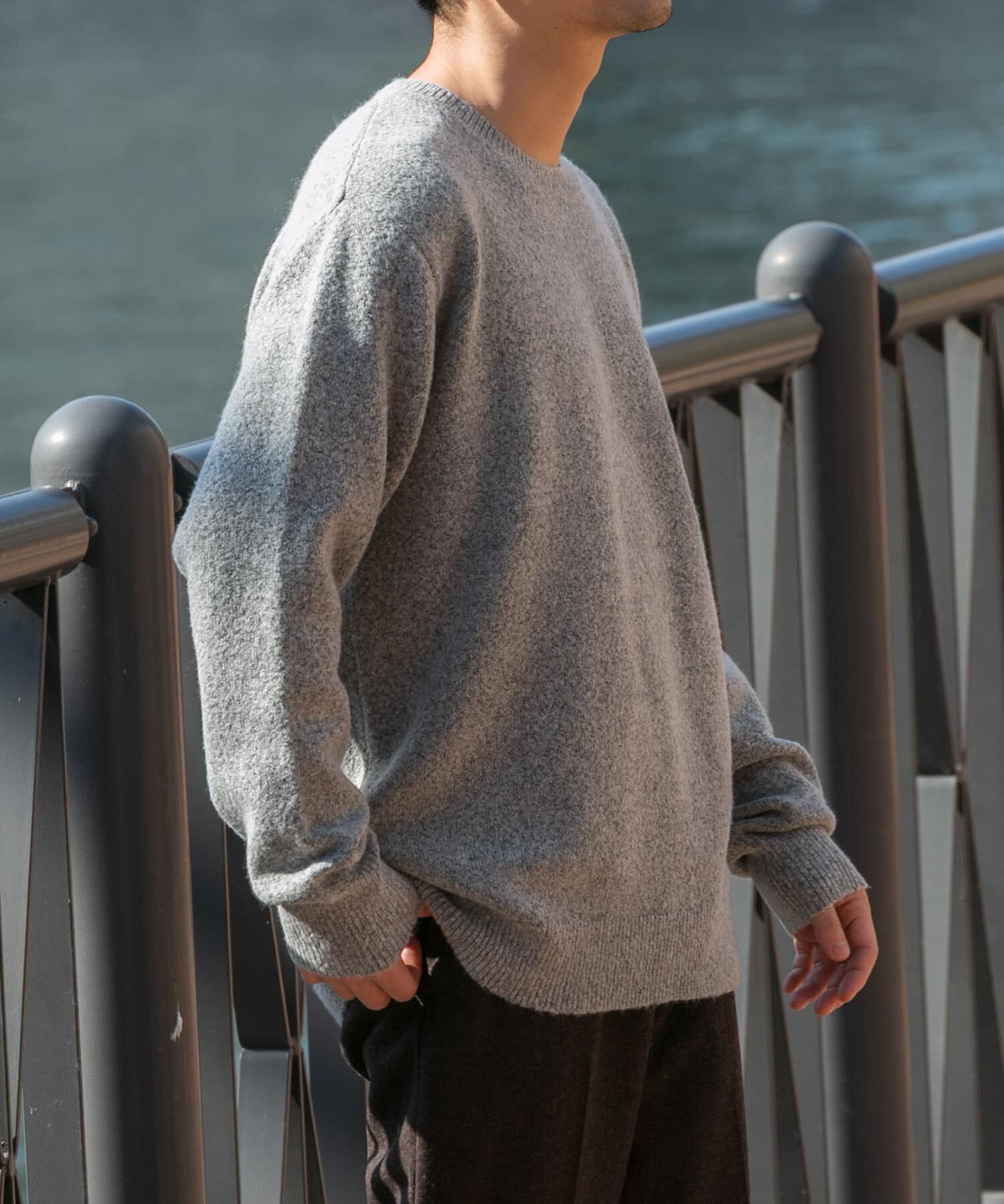 URBAN RESEARCH ROSSO「ブークレストレッチクルーニット」|ニット・セーター|