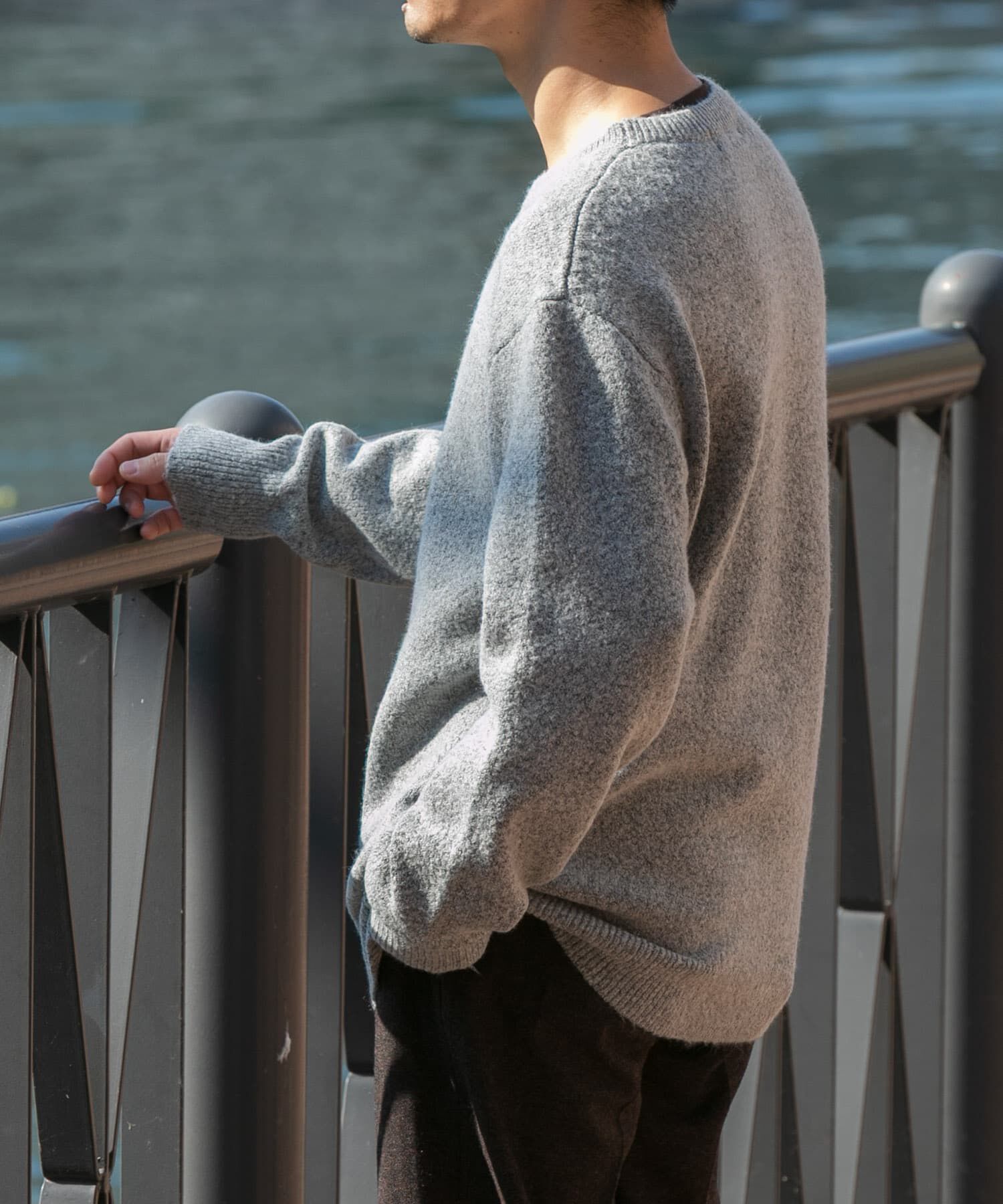 URBAN RESEARCH ROSSO「ブークレストレッチクルーニット」|ニット・セーター|