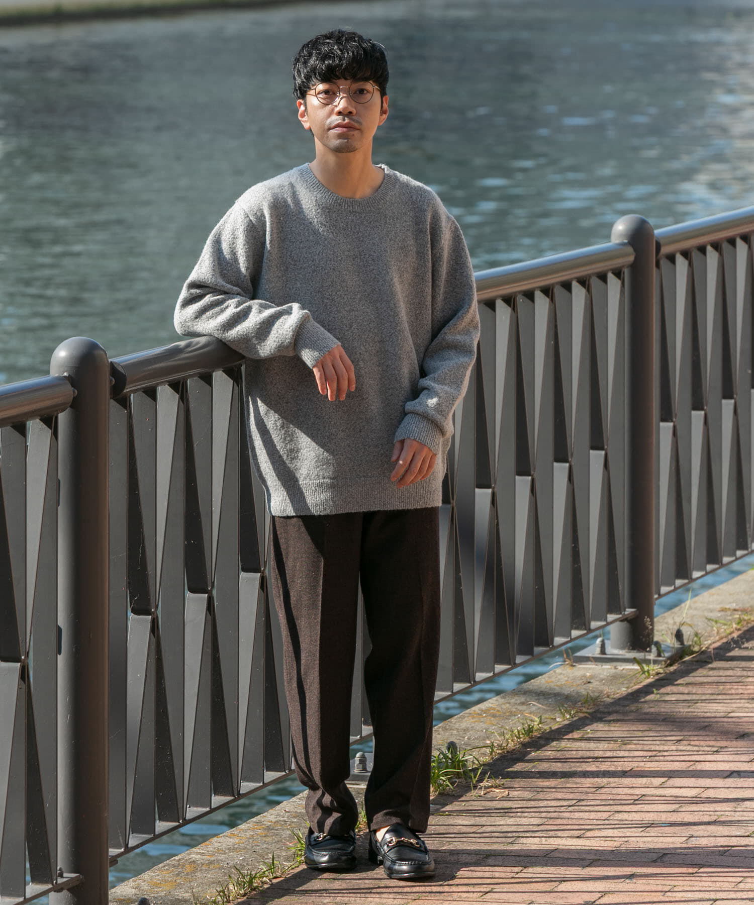 URBAN RESEARCH ROSSO「ブークレストレッチクルーニット」|ニット・セーター|