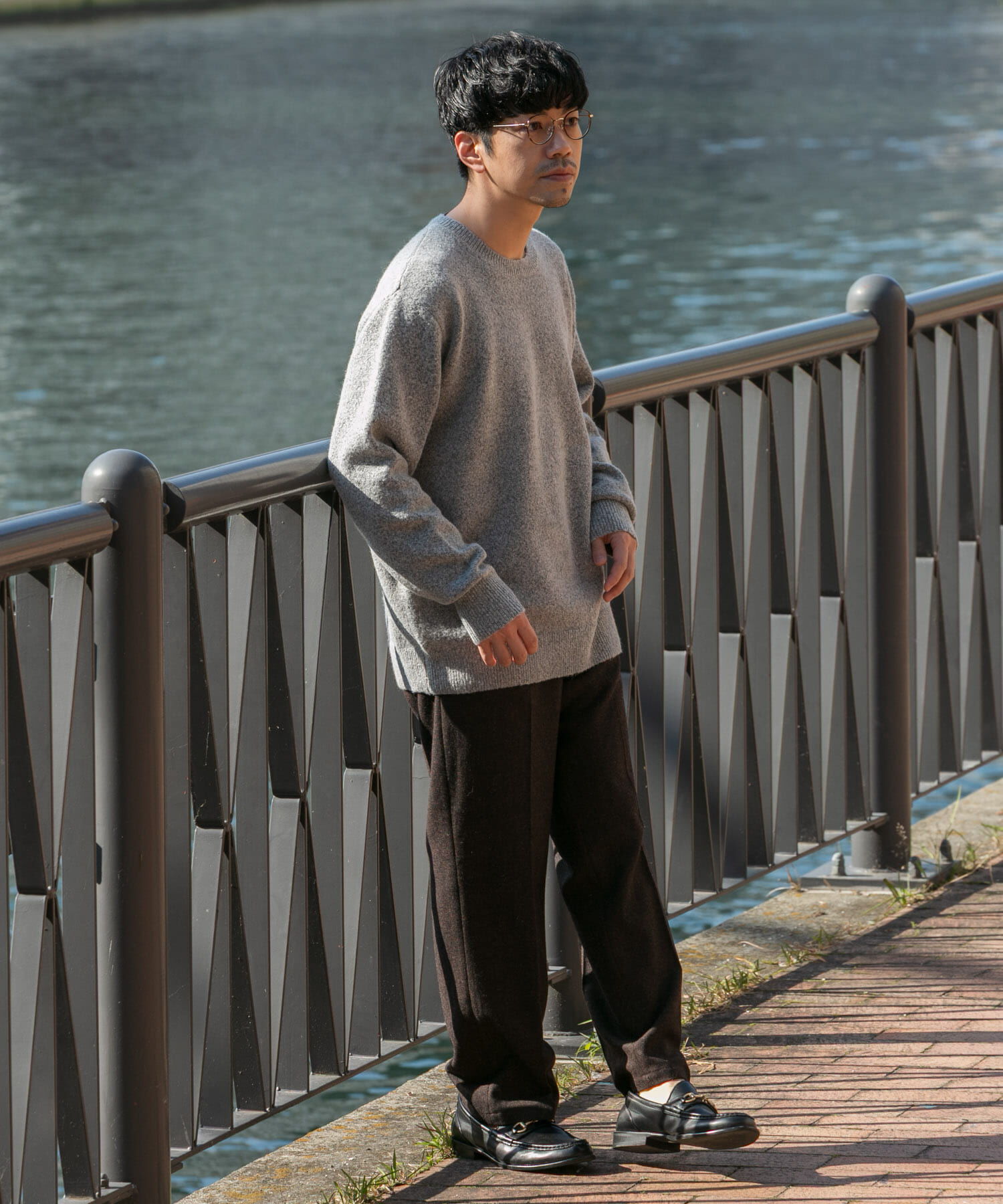 URBAN RESEARCH ROSSO「ブークレストレッチクルーニット」|ニット・セーター|