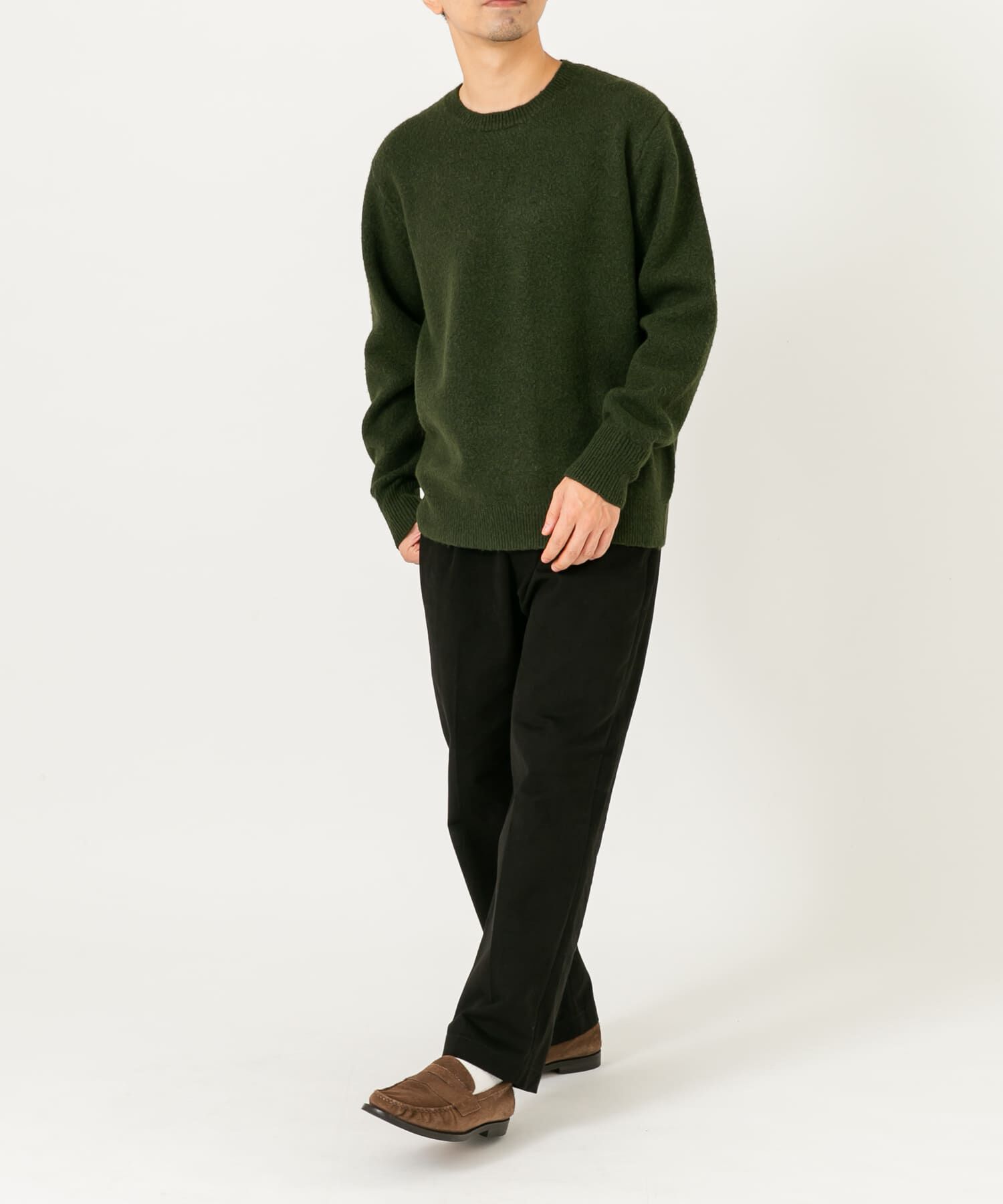 URBAN RESEARCH ROSSO「ブークレストレッチクルーニット」|ニット・セーター|