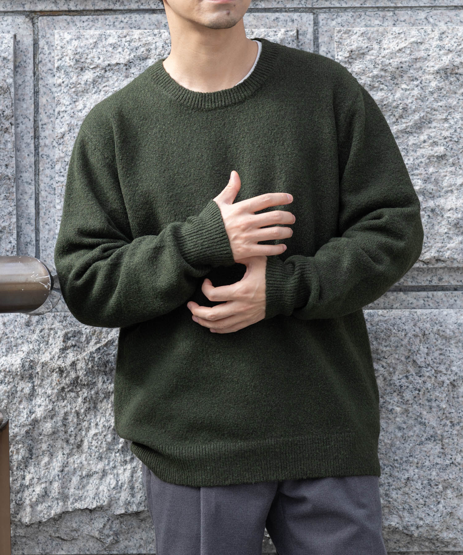 URBAN RESEARCH ROSSO「ブークレストレッチクルーニット」|ニット・セーター|