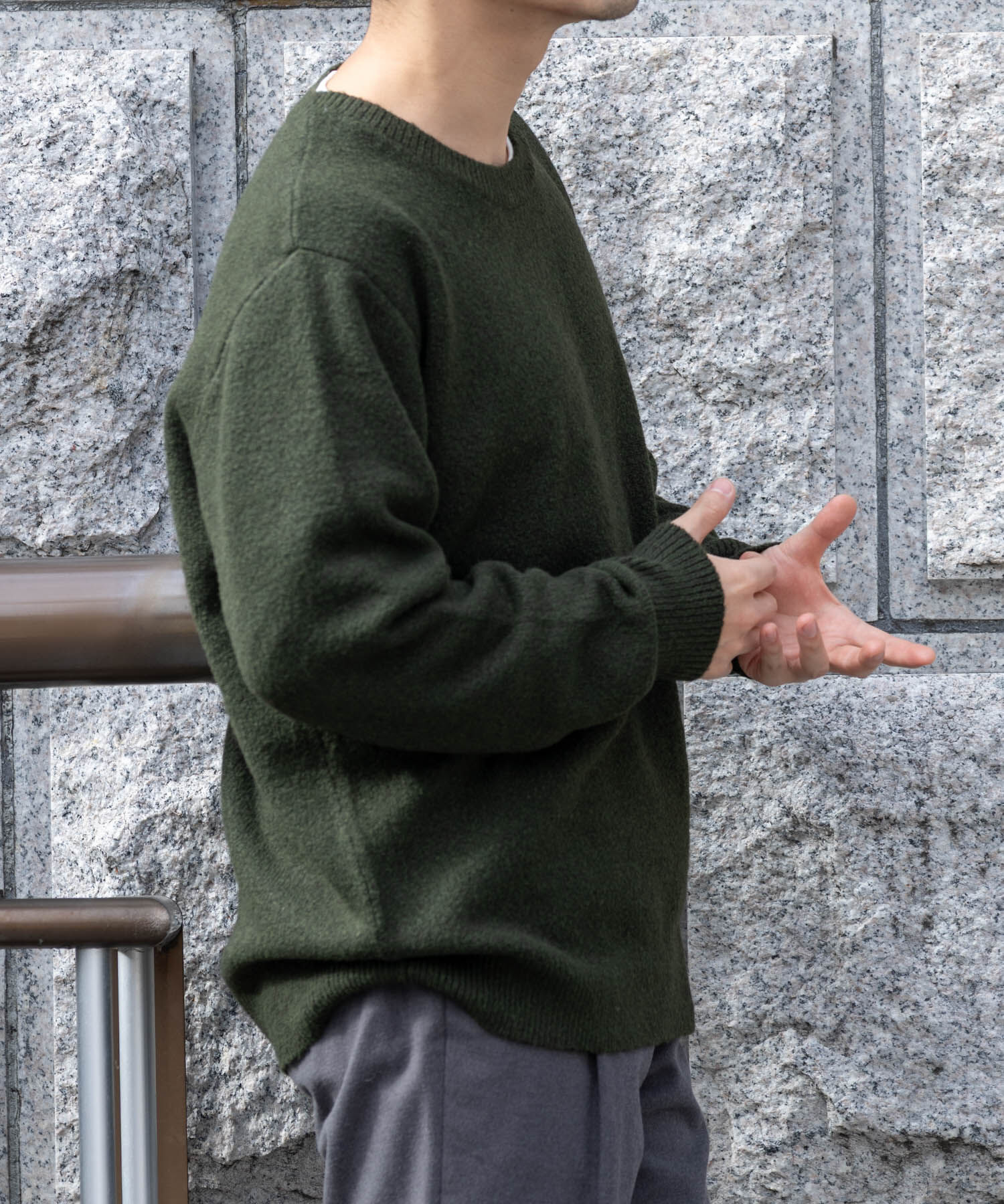 URBAN RESEARCH ROSSO「ブークレストレッチクルーニット」|ニット・セーター|