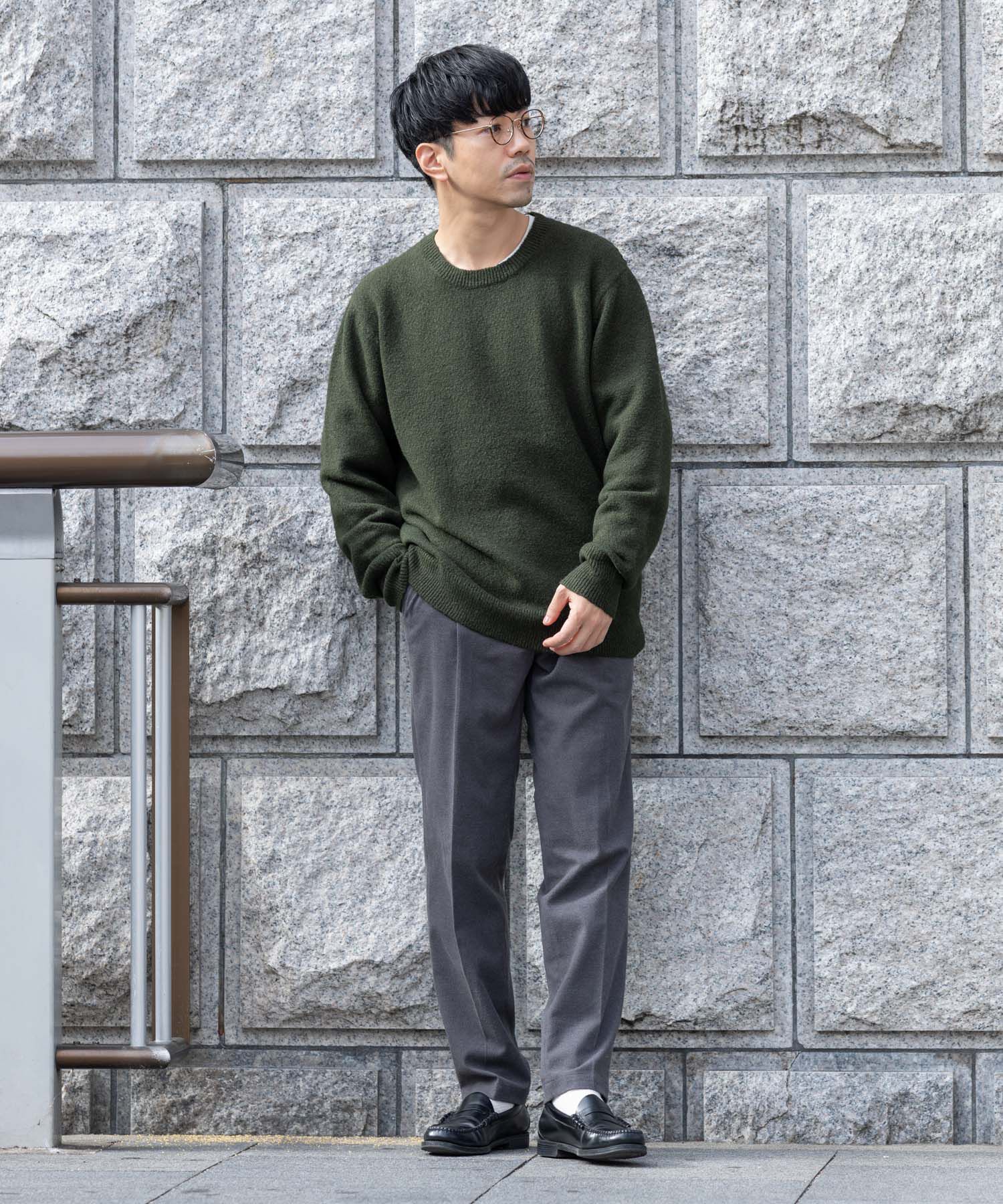 URBAN RESEARCH ROSSO「ブークレストレッチクルーニット」|ニット・セーター|