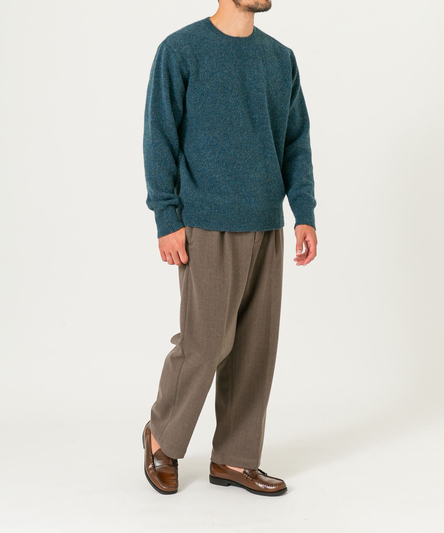 URBAN RESEARCH ROSSO「ブークレストレッチクルーニット」|ニット・セーター|