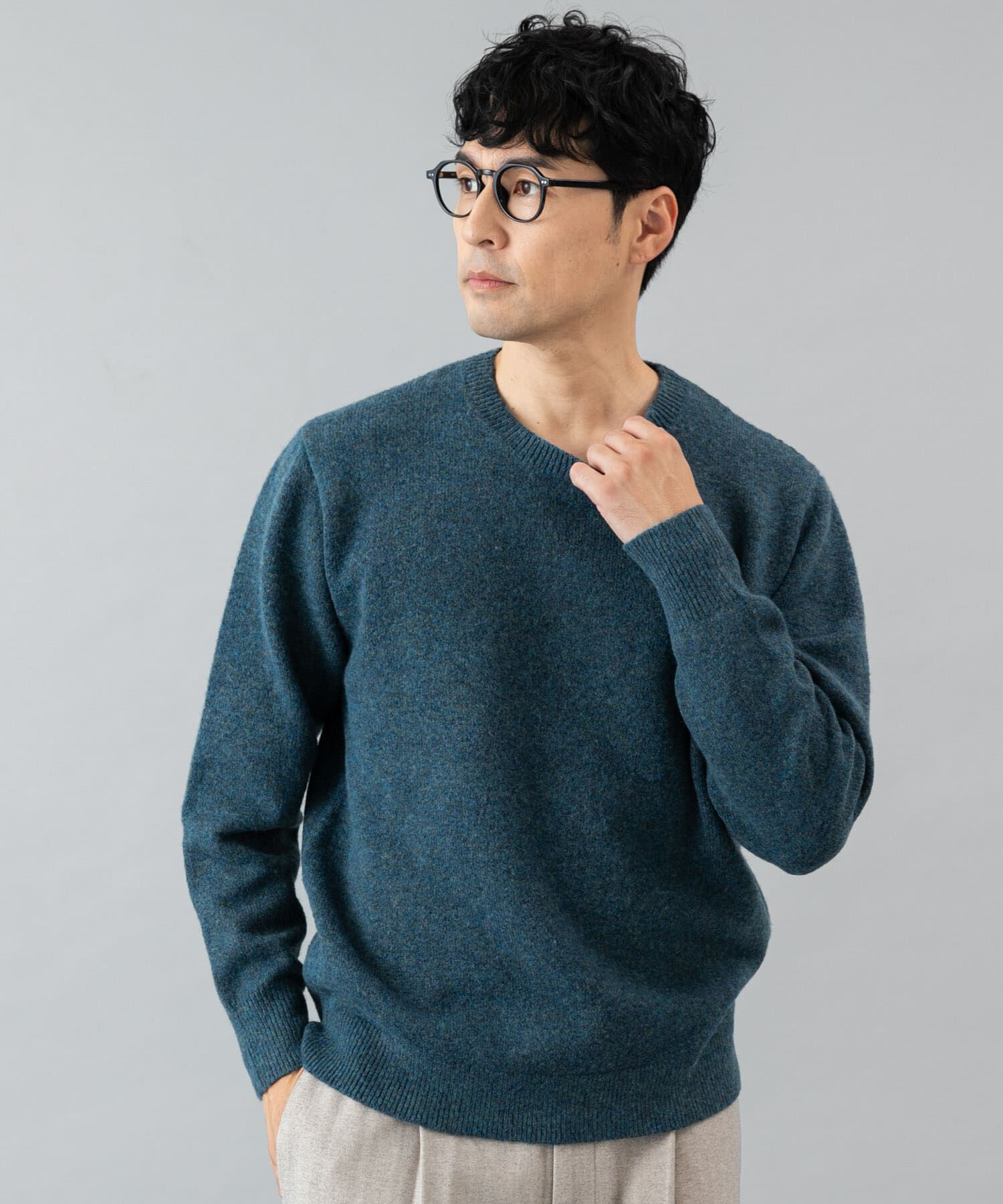 URBAN RESEARCH ROSSO「ブークレストレッチクルーニット」|ニット・セーター|