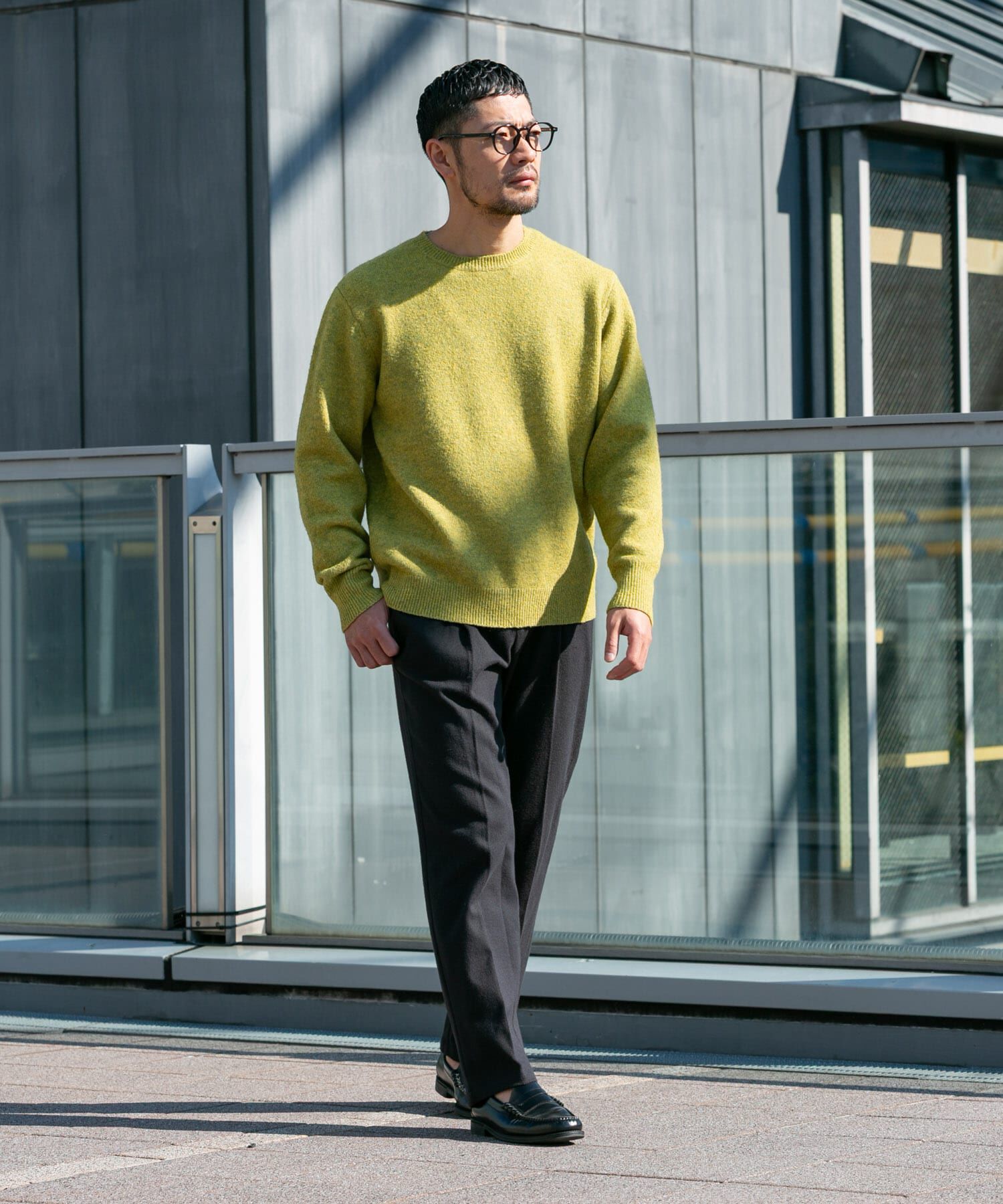 URBAN RESEARCH ROSSO「ブークレストレッチクルーニット」|ニット・セーター|