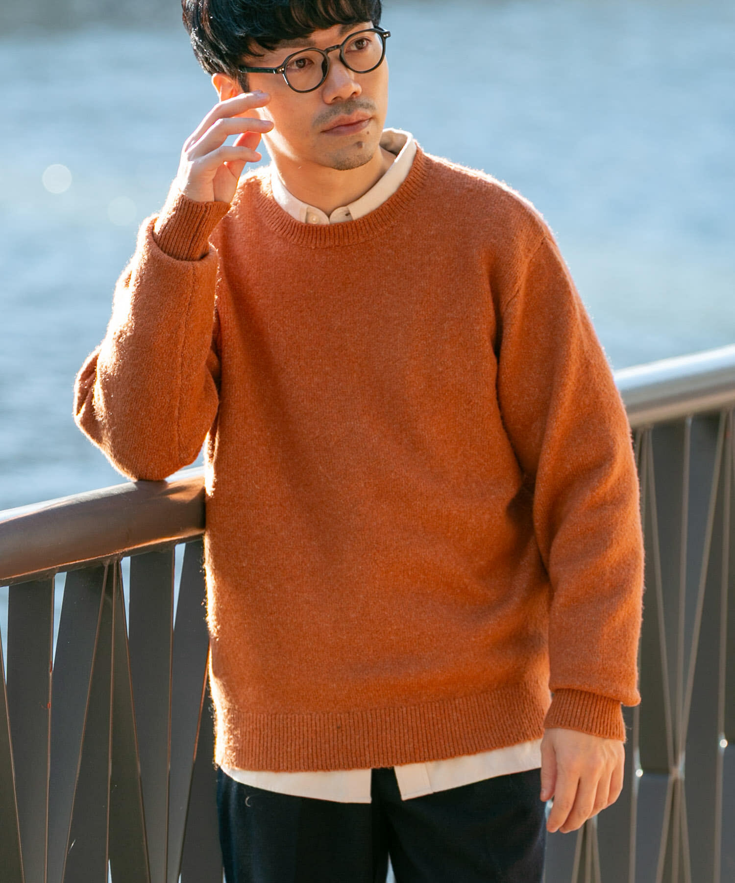 URBAN RESEARCH ROSSO「ブークレストレッチクルーニット」|ニット・セーター|