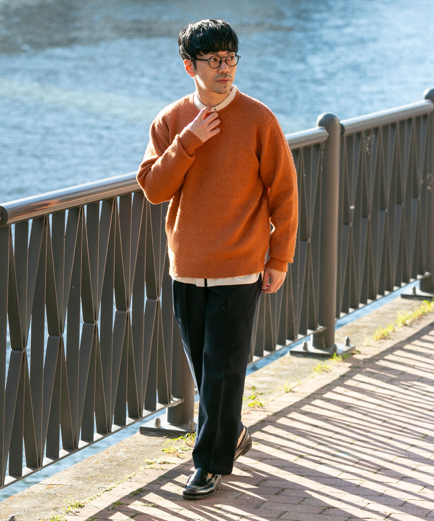 URBAN RESEARCH ROSSO「ブークレストレッチクルーニット」|ニット・セーター|