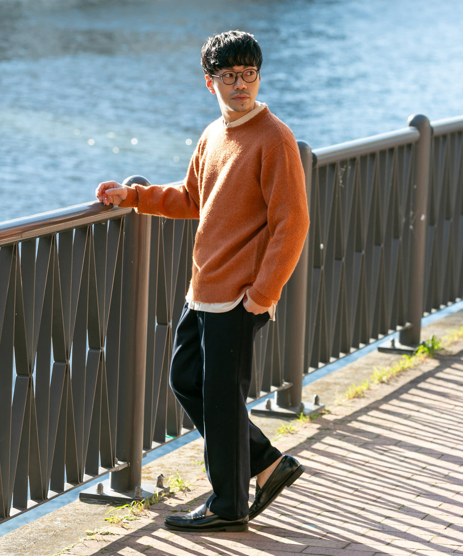 URBAN RESEARCH ROSSO「ブークレストレッチクルーニット」|ニット・セーター|