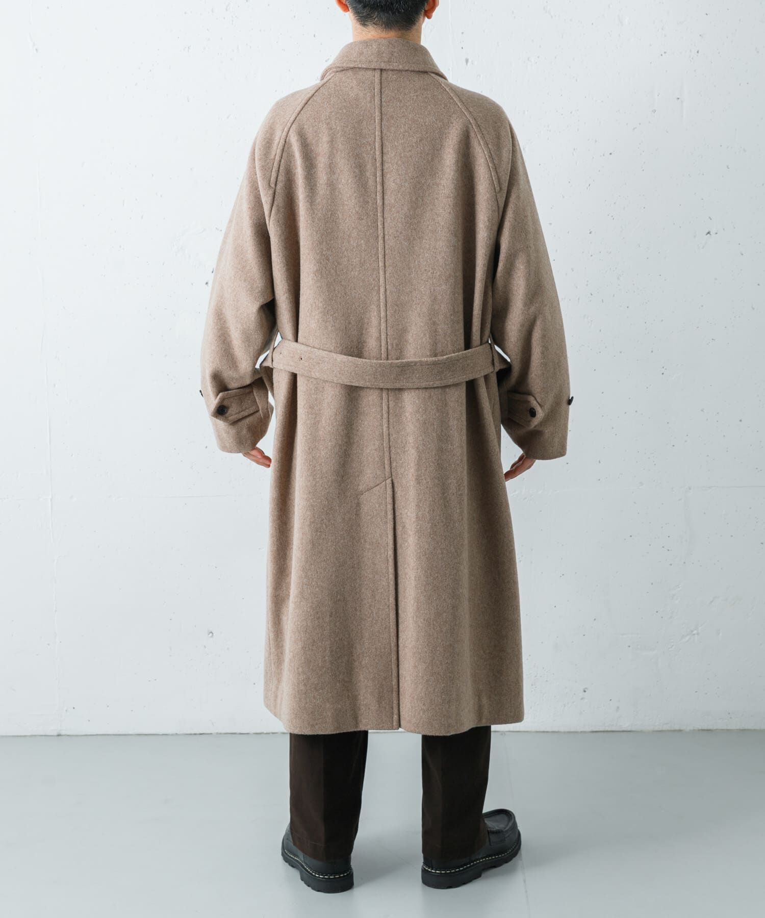 URBAN RESEARCH「WOOL BEAVER BELTED COAT」|ステンカラーコート|