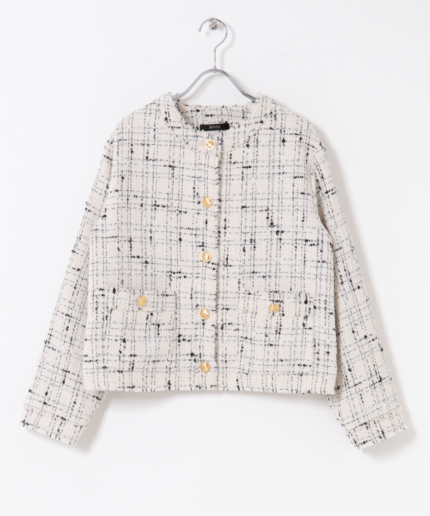 URBAN RESEARCH ROSSO「『WEB限定』ツイードノーカラージャケット」|ノーカラージャケット|