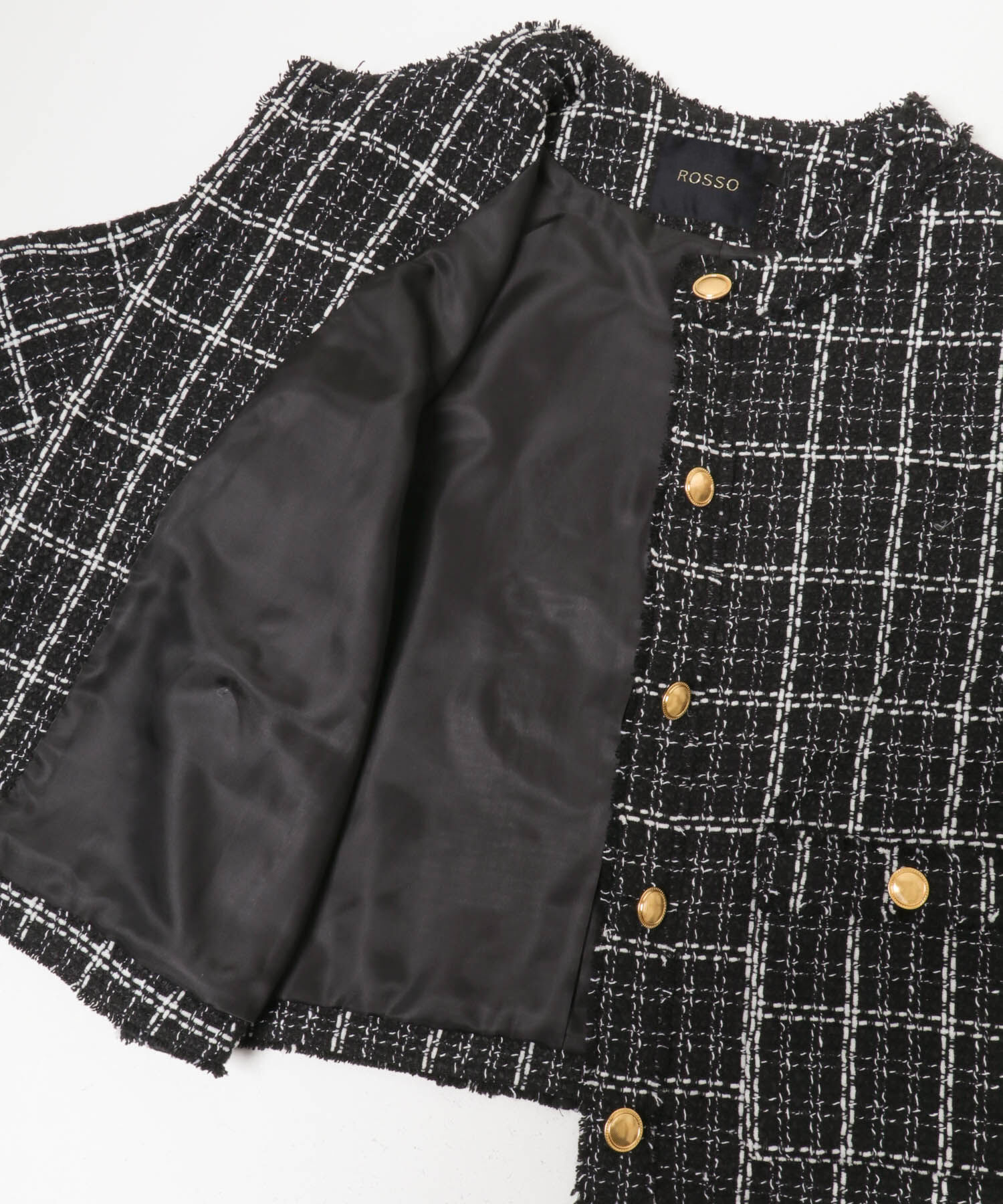 URBAN RESEARCH ROSSO「『WEB限定』ツイードノーカラージャケット」|ノーカラージャケット|