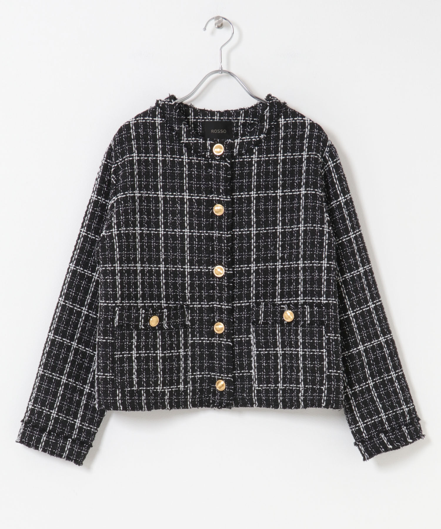 URBAN RESEARCH ROSSO「『WEB限定』ツイードノーカラージャケット」|ノーカラージャケット|