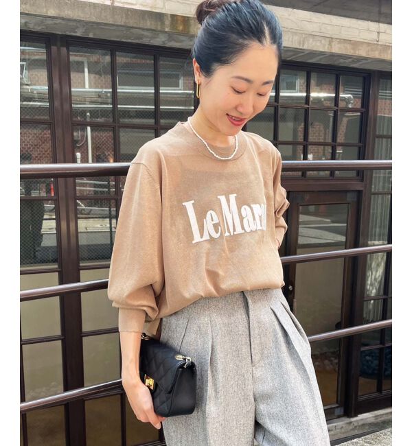 le.coeur blanc「シアー刺繍ロゴニット」|ニット・セーター|