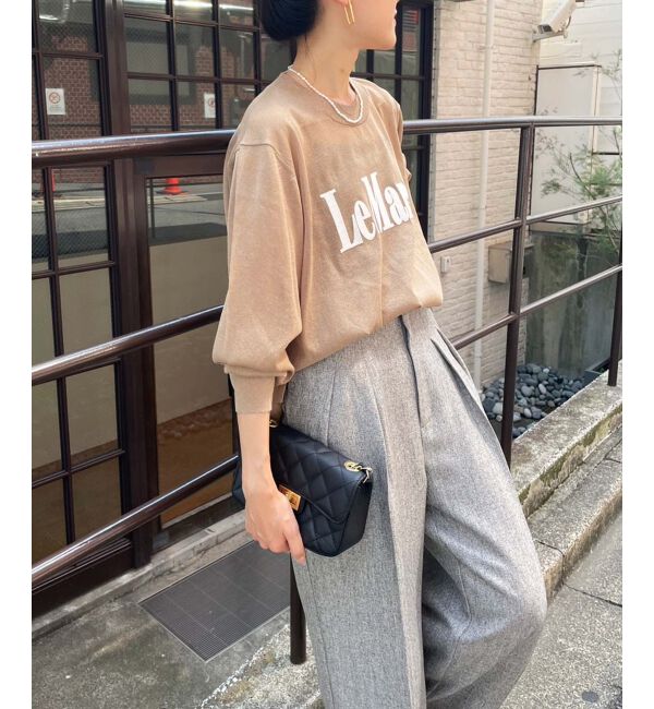 le.coeur blanc「シアー刺繍ロゴニット」|ニット・セーター|