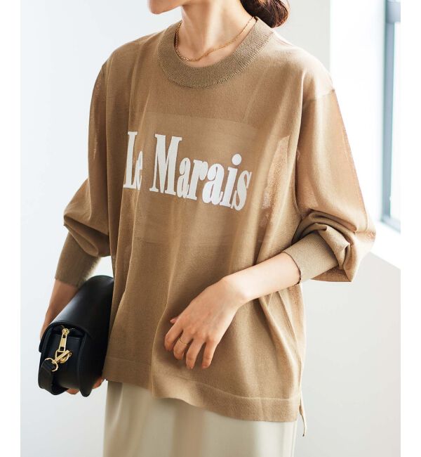 le.coeur blanc「シアー刺繍ロゴニット」|ニット・セーター|