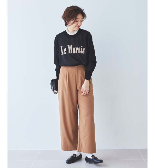 le.coeur blanc「シアー刺繍ロゴニット」|ニット・セーター|