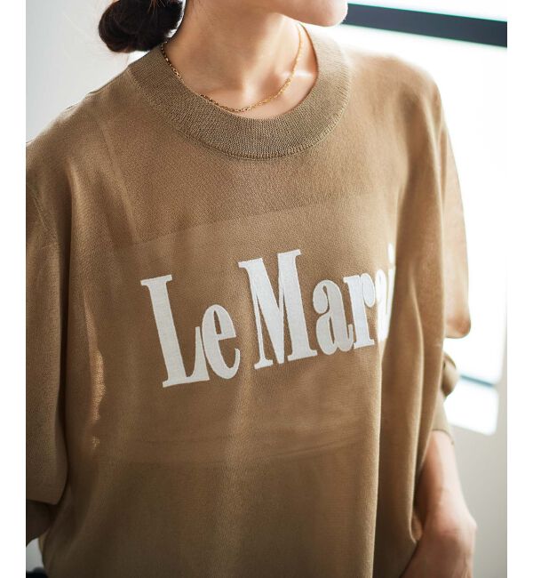 le.coeur blanc「シアー刺繍ロゴニット」|ニット・セーター|