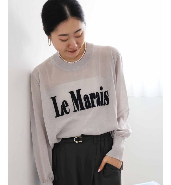 le.coeur blanc「シアー刺繍ロゴニット」|ニット・セーター|