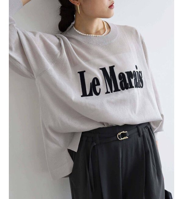 le.coeur blanc「シアー刺繍ロゴニット」|ニット・セーター|
