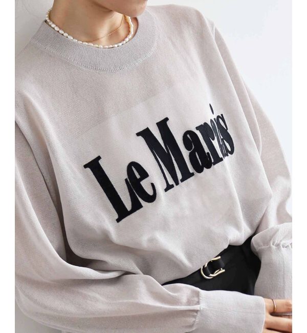 le.coeur blanc「シアー刺繍ロゴニット」|ニット・セーター|
