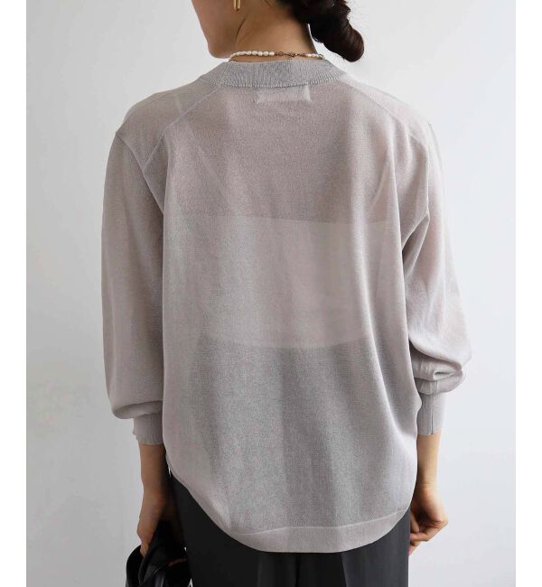 le.coeur blanc「シアー刺繍ロゴニット」|ニット・セーター|