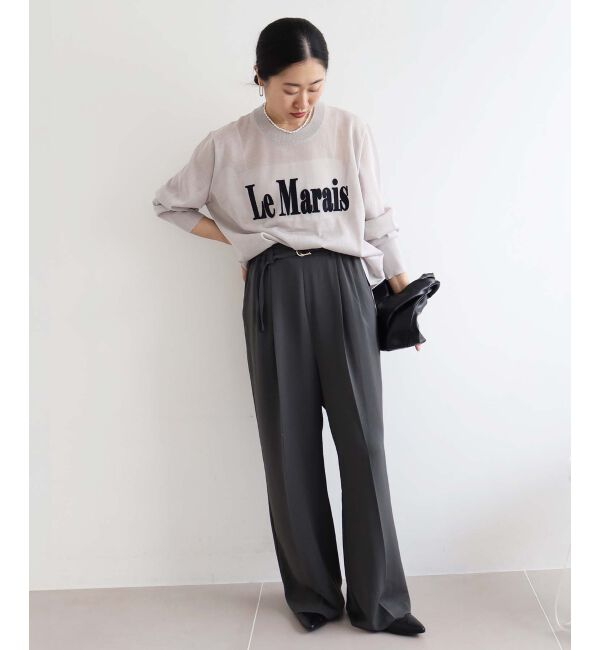 le.coeur blanc「シアー刺繍ロゴニット」|ニット・セーター|