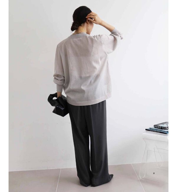 le.coeur blanc「シアー刺繍ロゴニット」|ニット・セーター|