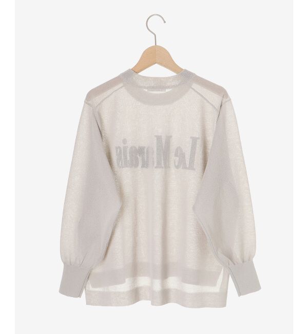 le.coeur blanc「シアー刺繍ロゴニット」|ニット・セーター|