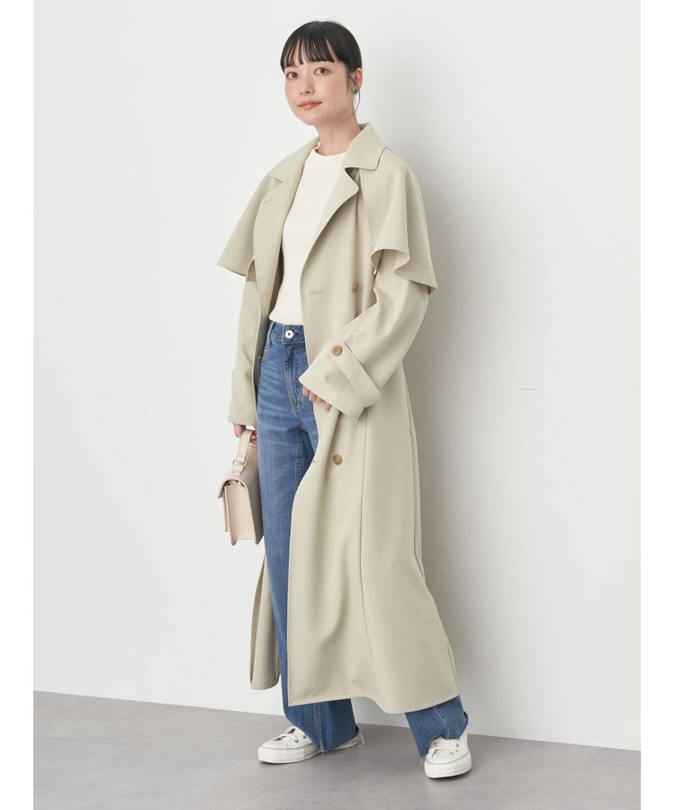 earth music&ecology「2WAYケープトレンチコート」|トレンチコート|Light Khaki