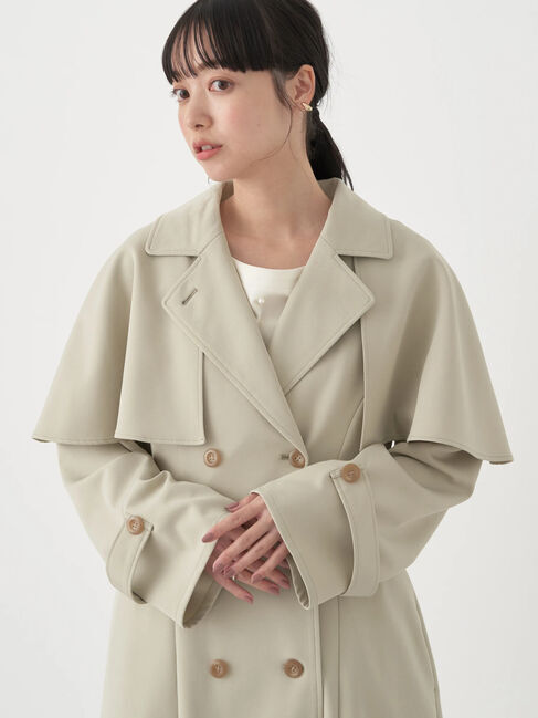 earth music&ecology「2WAYケープトレンチコート」|トレンチコート|