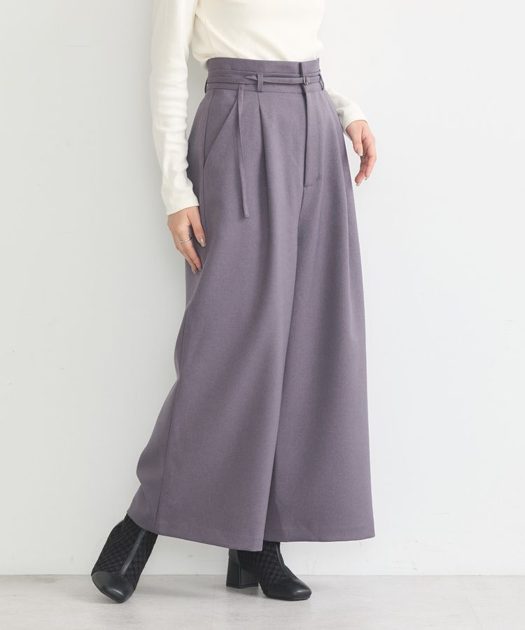 earth music&ecology「ベルト付きワイドパンツ」|その他|