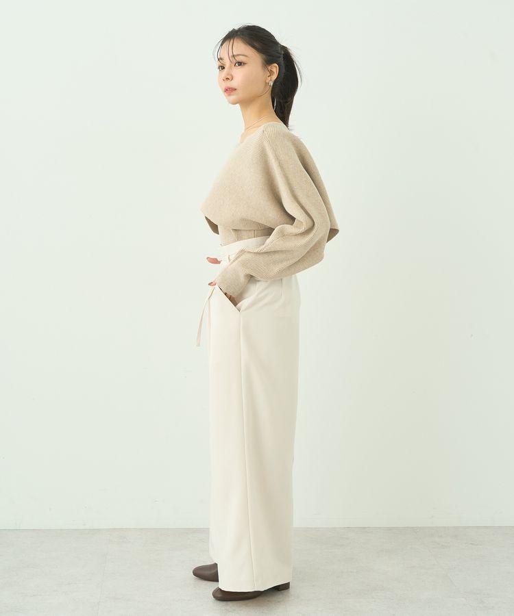 earth music&ecology「ベルト付きワイドパンツ」|その他|