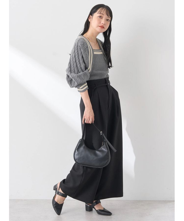 earth music&ecology「ベルト付きワイドパンツ」|その他|