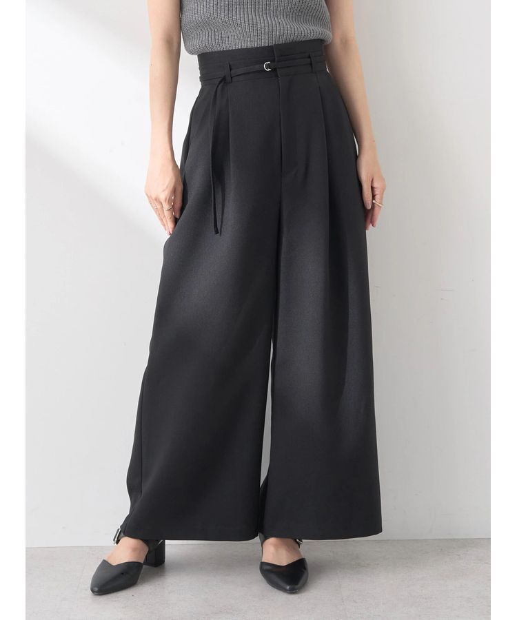 earth music&ecology「ベルト付きワイドパンツ」|その他|