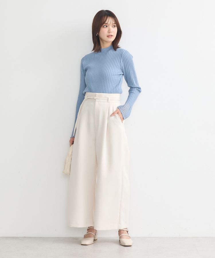 earth music&ecology「ベルト付きワイドパンツ」|その他|