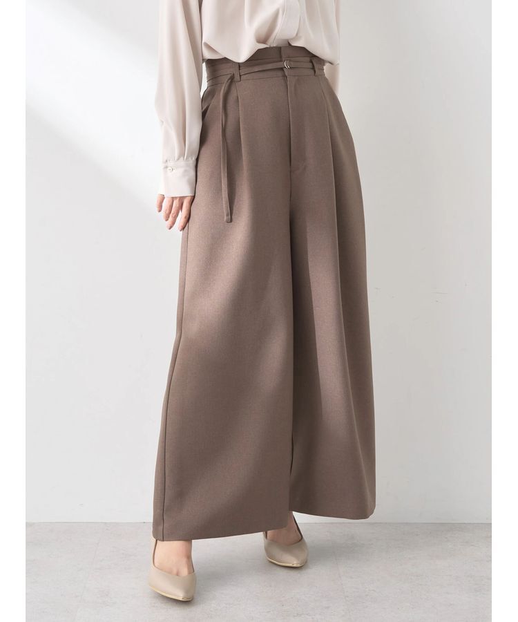 earth music&ecology「ベルト付きワイドパンツ」|その他|