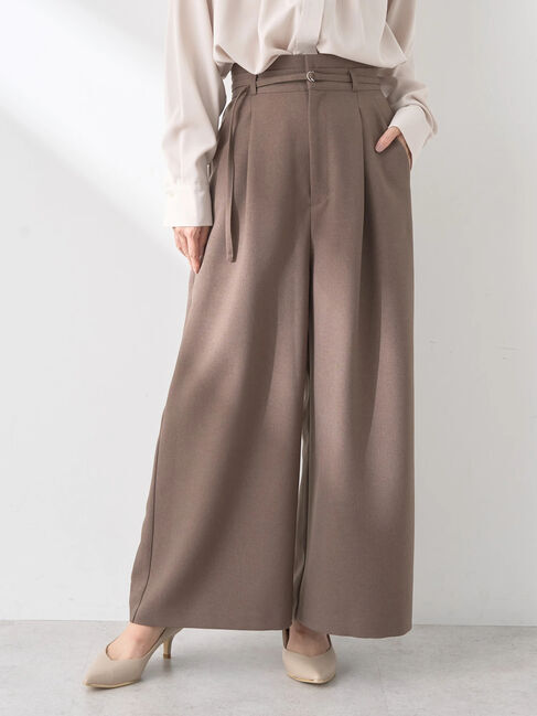 earth music&ecology「ベルト付きワイドパンツ」|その他|