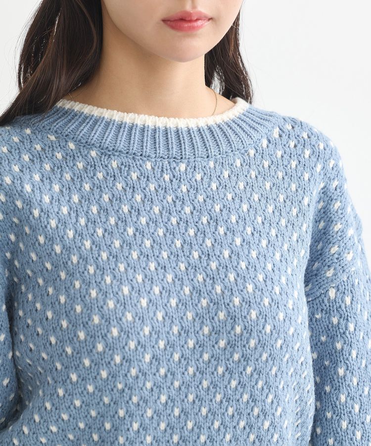 earth music&ecology「ポコポコジャガードニットプルオーバー」|ニット・セーター|