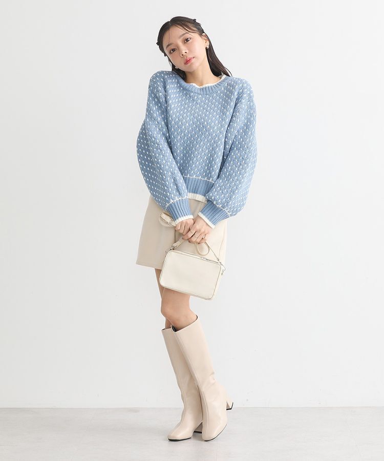 earth music&ecology「ポコポコジャガードニットプルオーバー」|ニット・セーター|