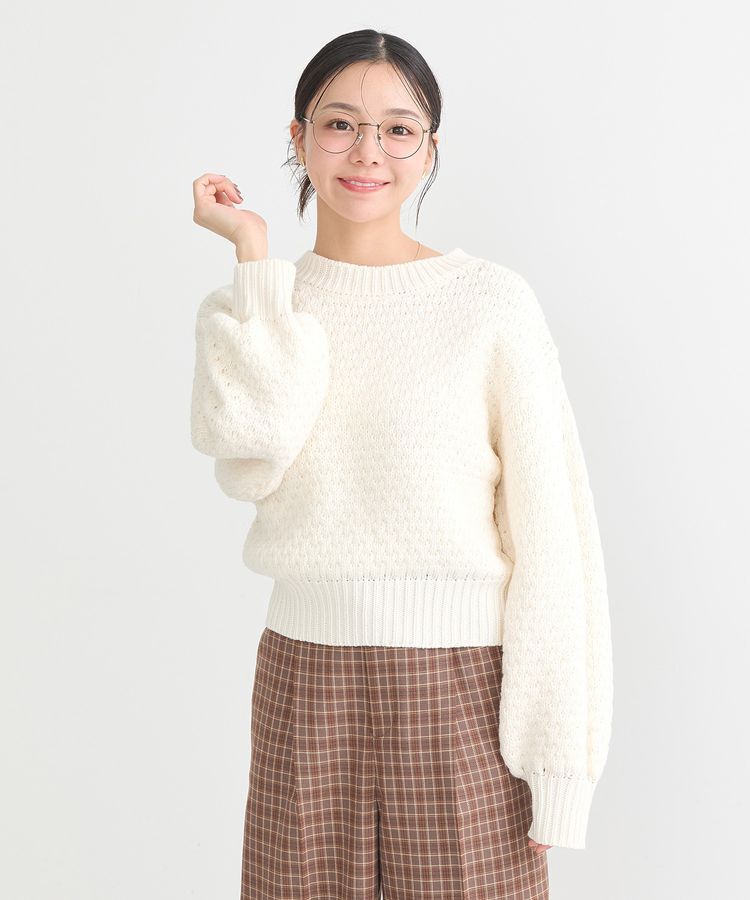 earth music&ecology「ポコポコジャガードニットプルオーバー」|ニット・セーター|