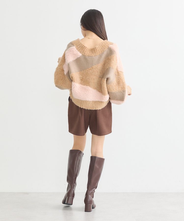 earth music&ecology「フェザーミックスインターシャカーディガン」|カーディガン|