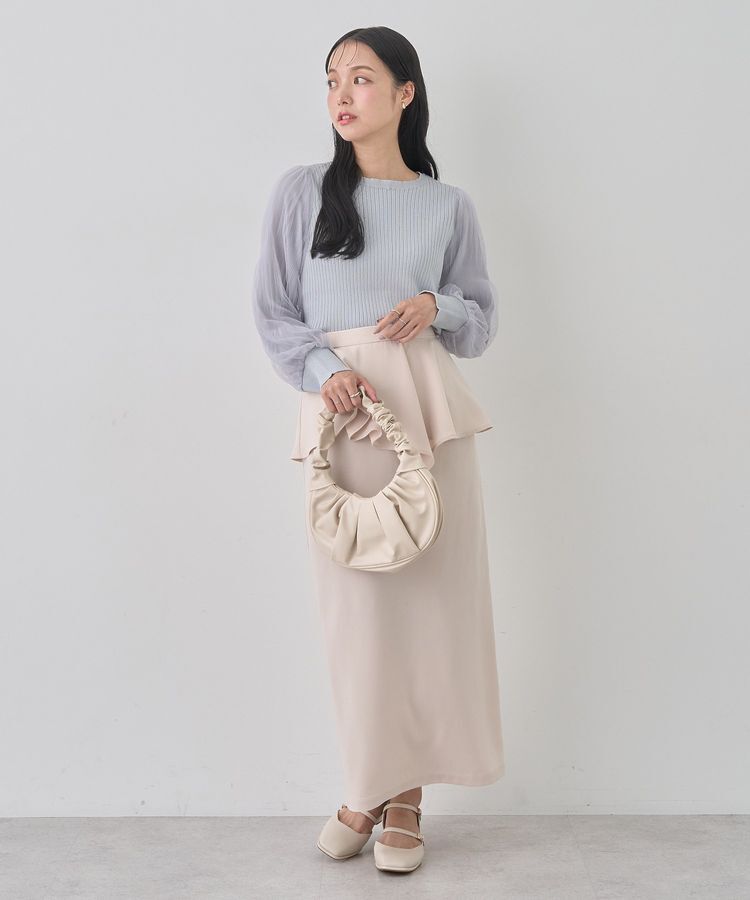 earth music&ecology「ペプラムスカート」|タイト|