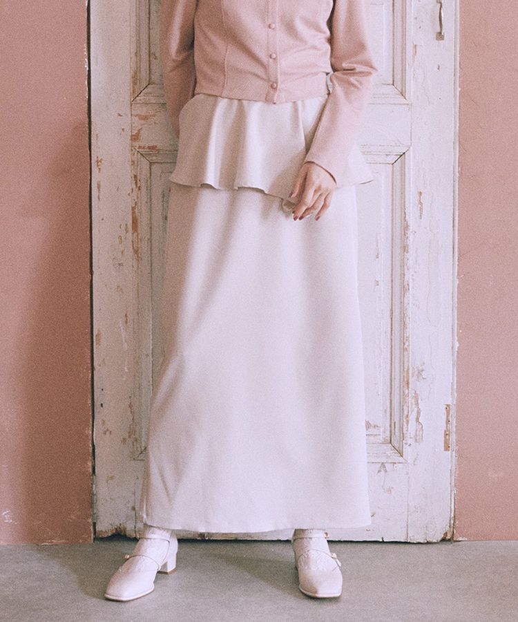 earth music&ecology「ペプラムスカート」|タイト|