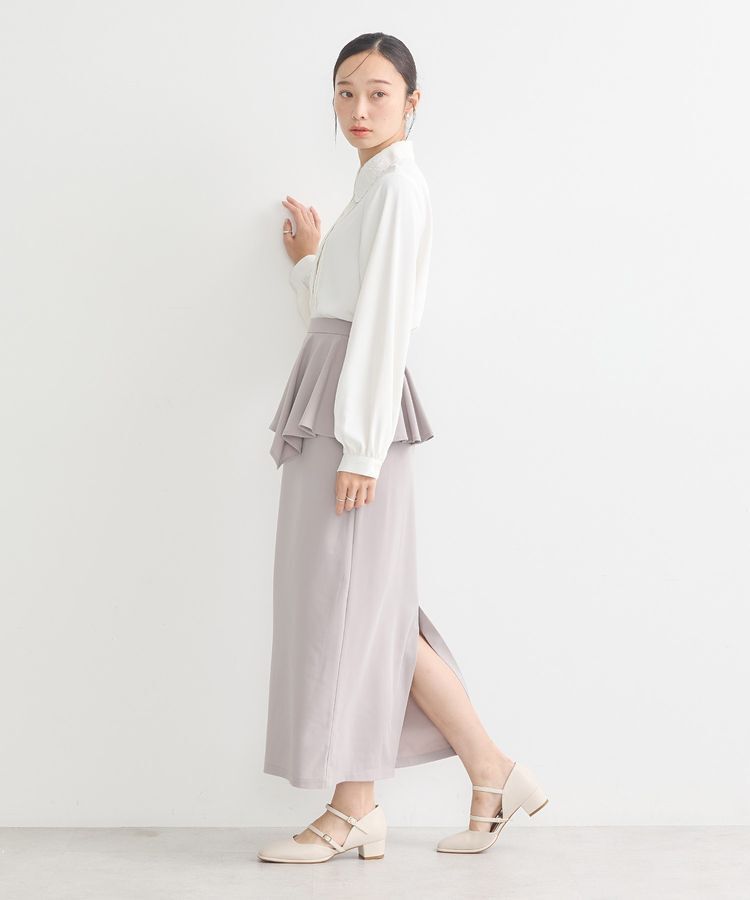 earth music&ecology「ペプラムスカート」|タイト|