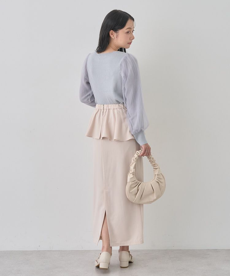 earth music&ecology「ペプラムスカート」|タイト|